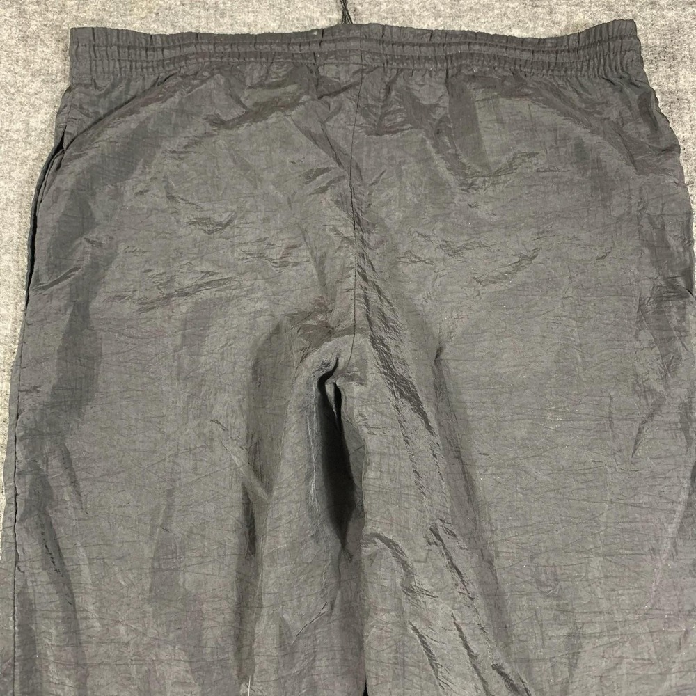 VTG Reebok Pants Mens Small Black Track Pants Taffeta Drawstring 90s Retro Baggy - Picture 11 of 12